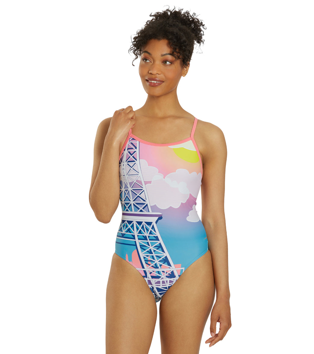 Sporti Paris Market Day Thin Strap One Piece Swimsuit (22-44) Market Day