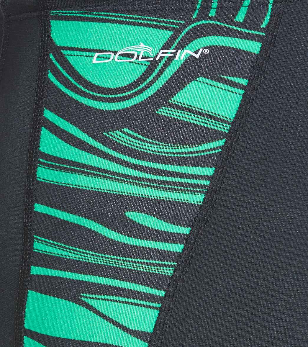 Dolfin Reliance Men's Lava Spliced Jammer Swimsuit Green Lava