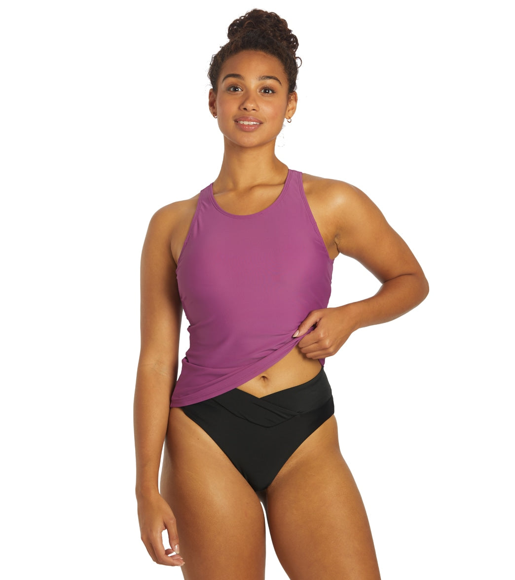 Sporti Active High Neck Tankini Top Amethyst