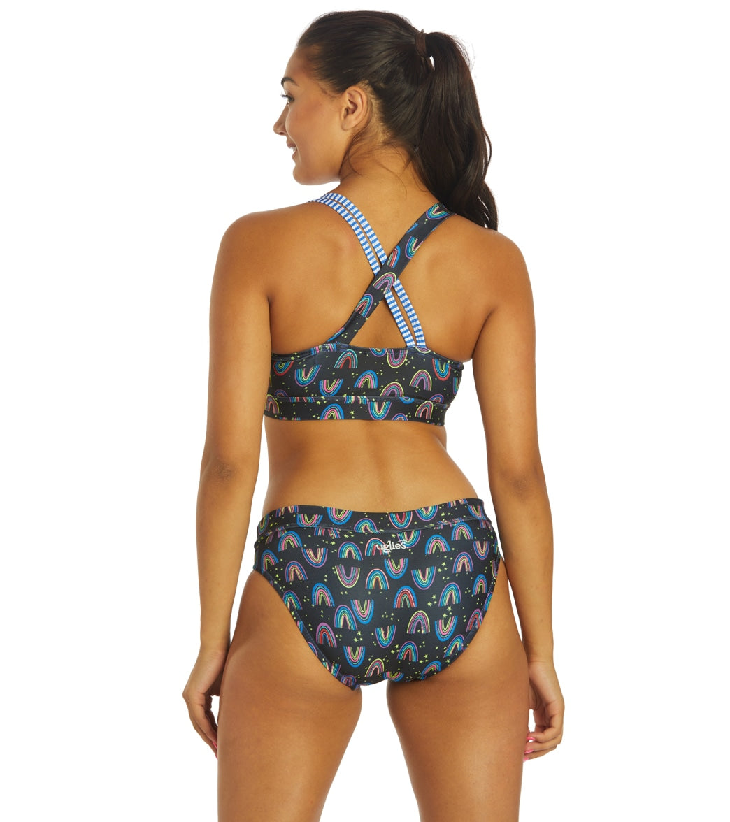 Dolfin Uglies Women's Asymmetrical Two Piece Work Out Swimsuit