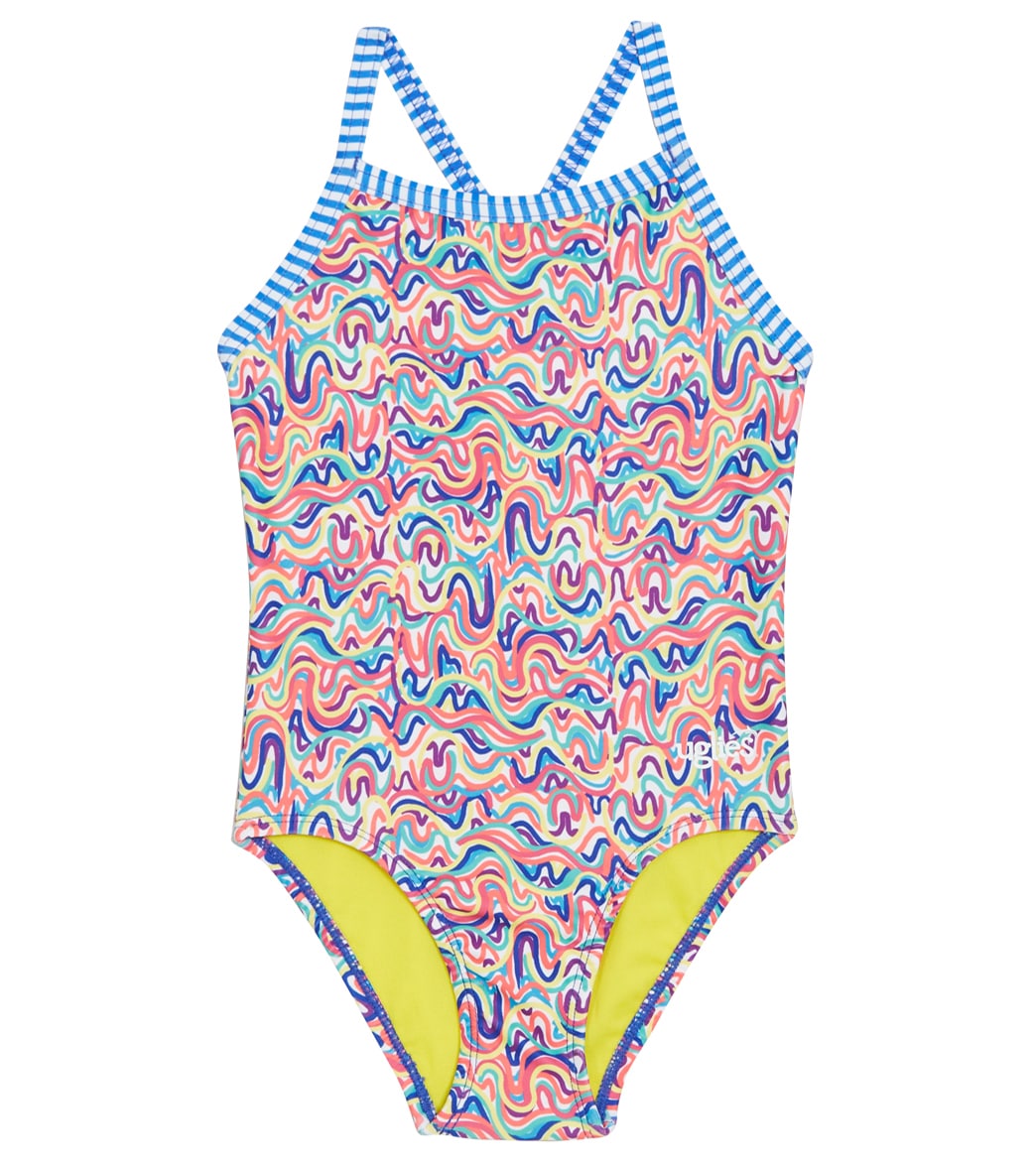 Dolfin Girls' Haze Printed One Piece Swimsuit (Big Kid)