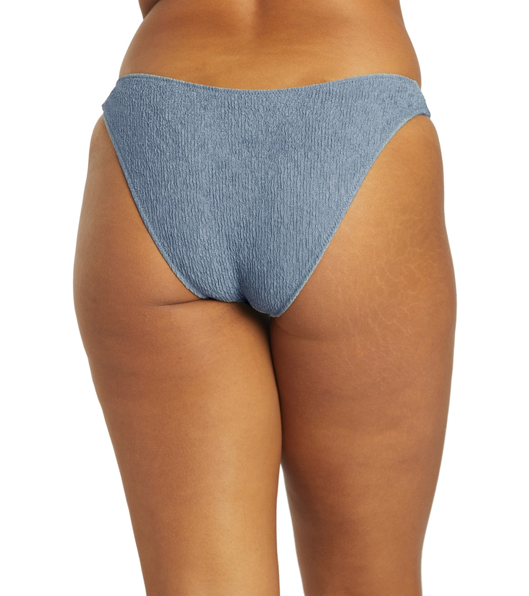 Sporti x Stef Corgel Playa Textured Sport Bikini Bottom Dusk Blue