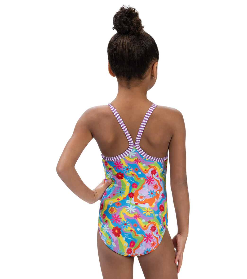 Dolfin Girls' Buttercup Printed One Piece Swimsuit (Toddler, Little Kid)