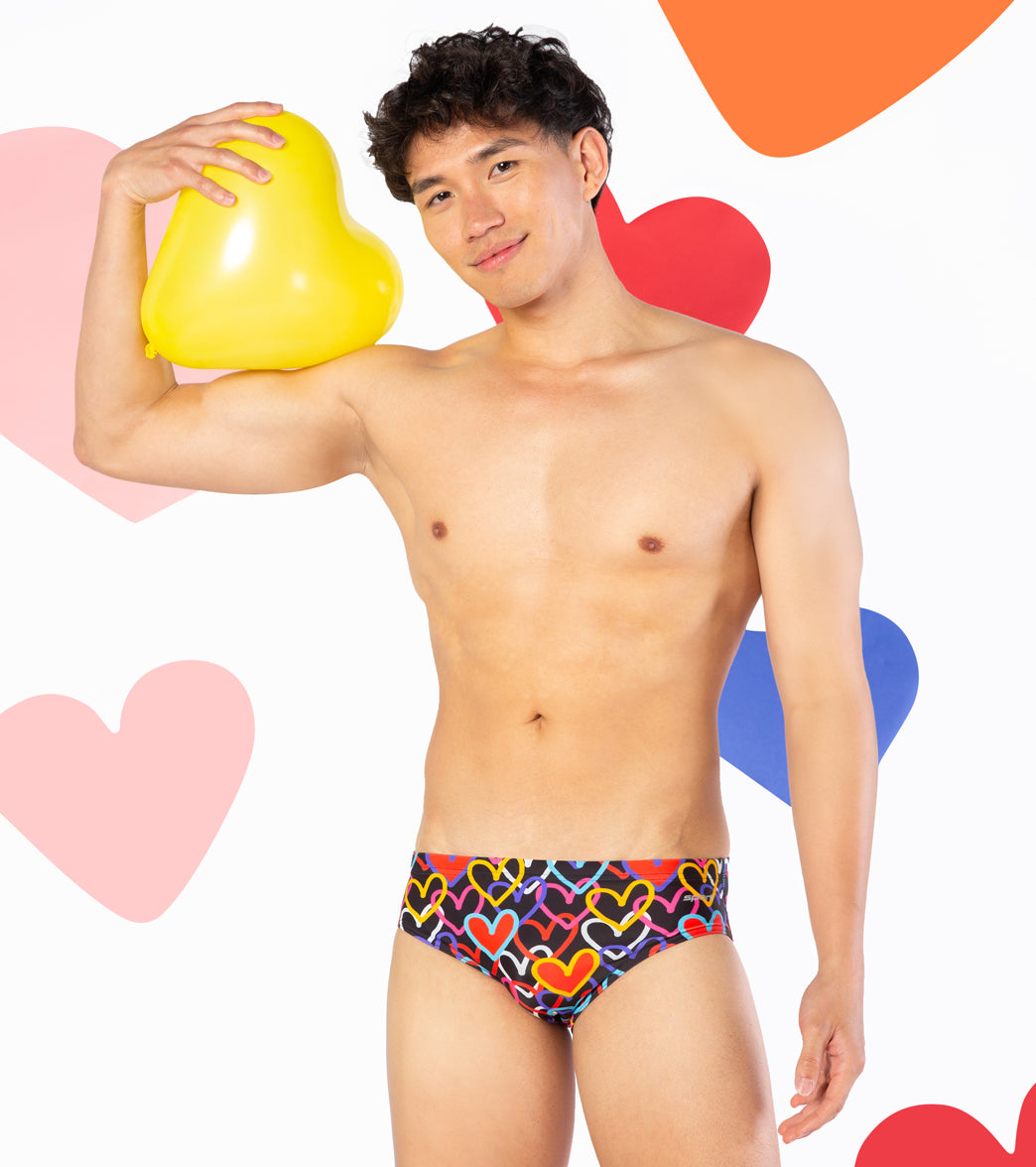 Sporti Limited Edition Be Mine Brief Swimsuit (26-40) Be Mine