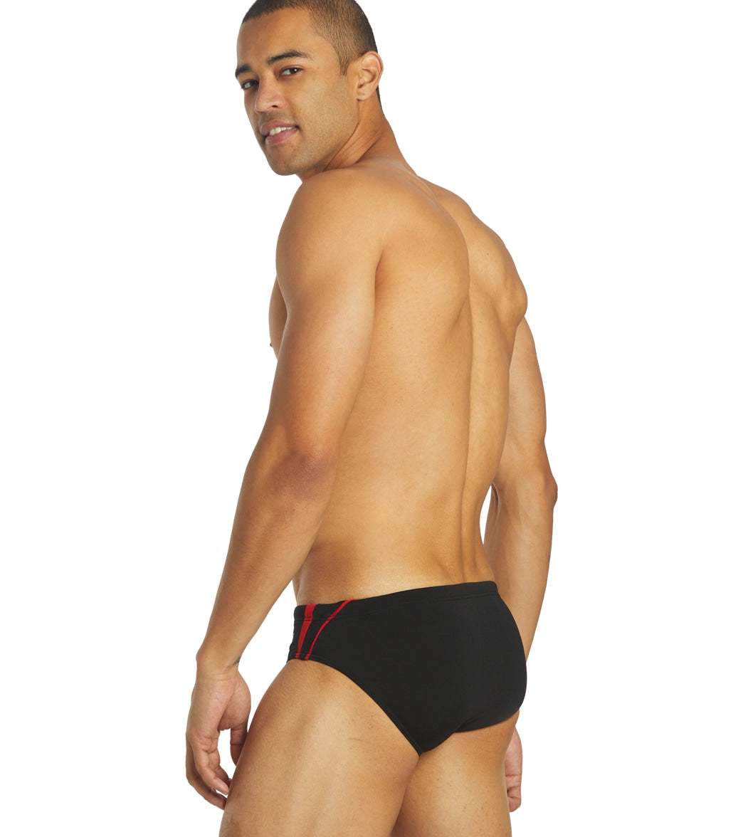 Sporti HydroLast Splice Brief Swimsuit (22-40) Black/Red