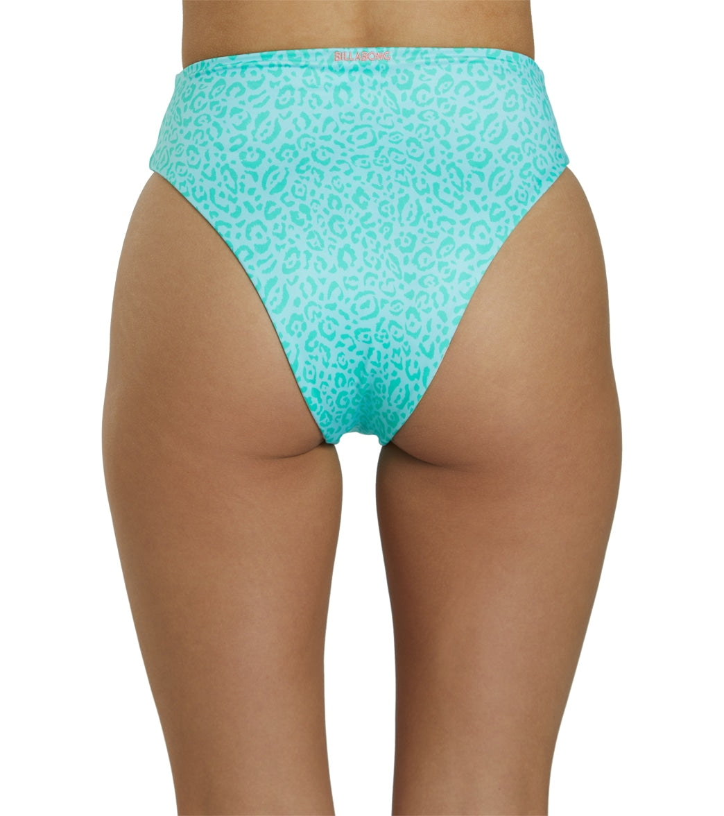 Billabong Women's Sweet Tropics Reversible Rise Bikini Bottom Multi