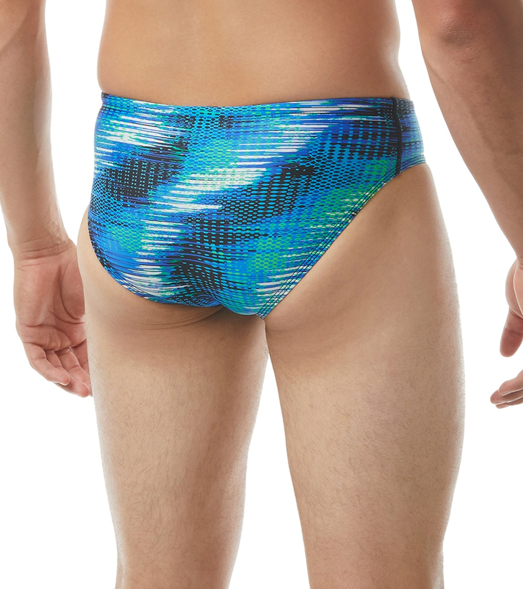 TYR Men's Surge Racer Brief Swimsuit Blue/Green