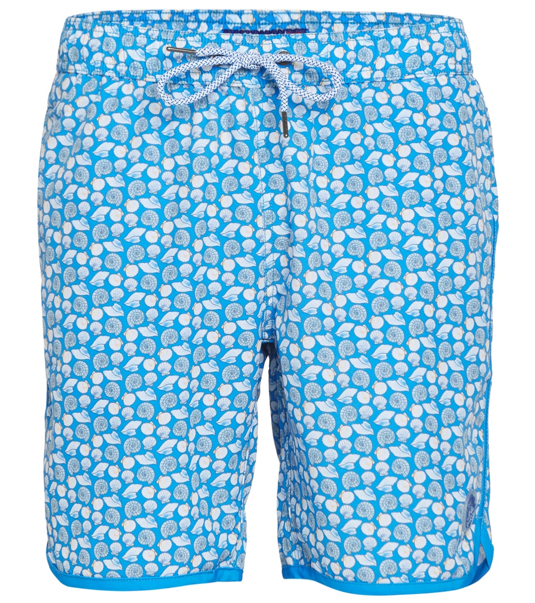 Mr.Swim Men's Oyster Shells Swim Trunk French Blue