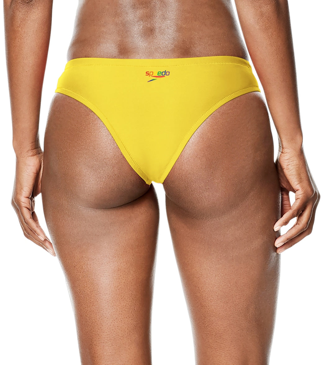 Speedo Pride Women's Solid Cheeky Hipster Bikini Bottom