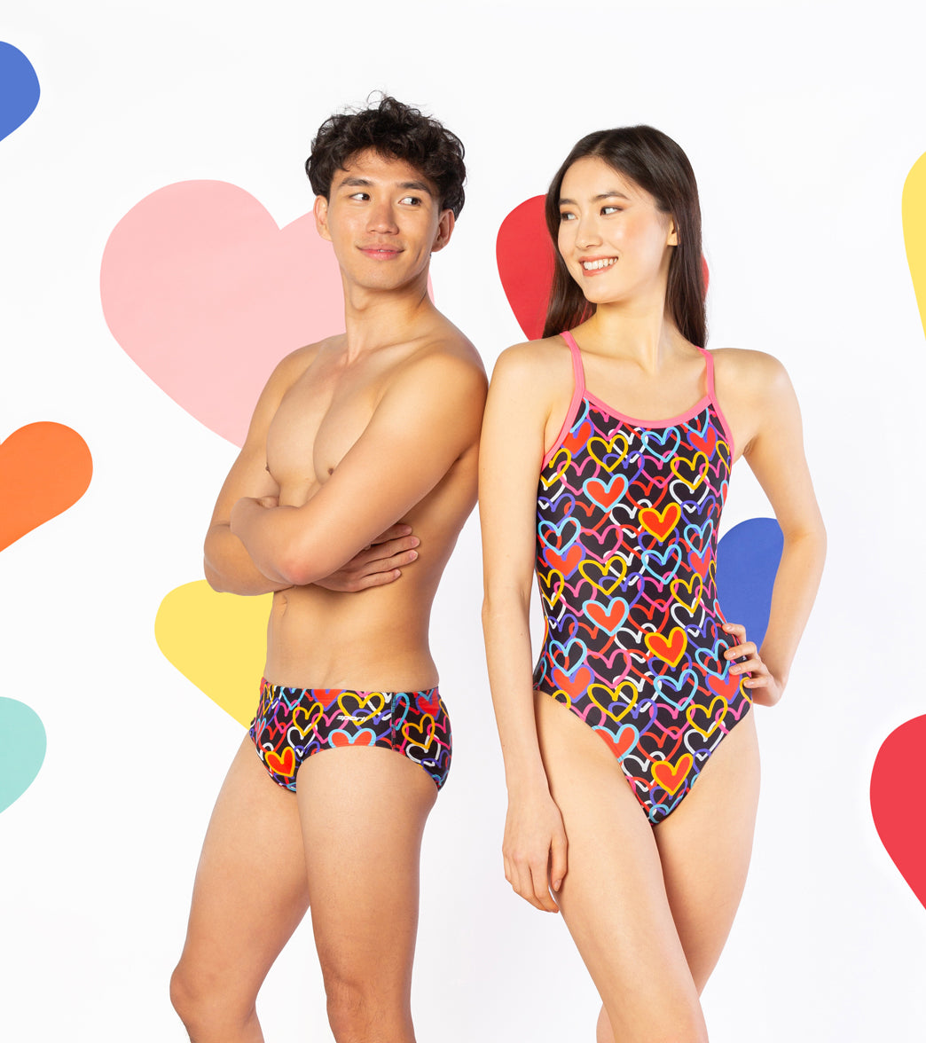 Sporti Limited Edition Be Mine Brief Swimsuit (26-40) Be Mine