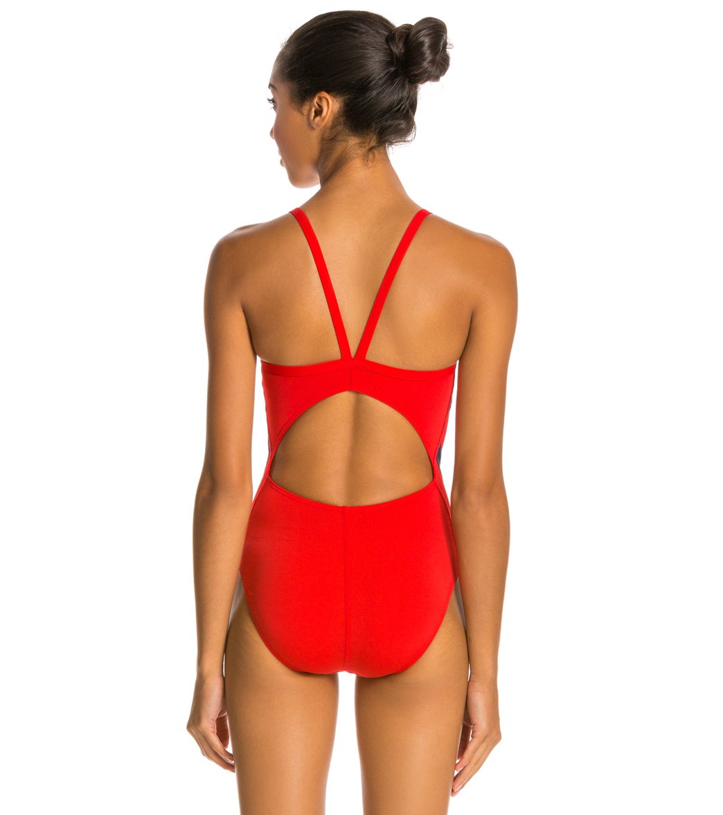 The Finals Lifeguard Splice Butterfly Back One Piece Swimsuit Red/Navy