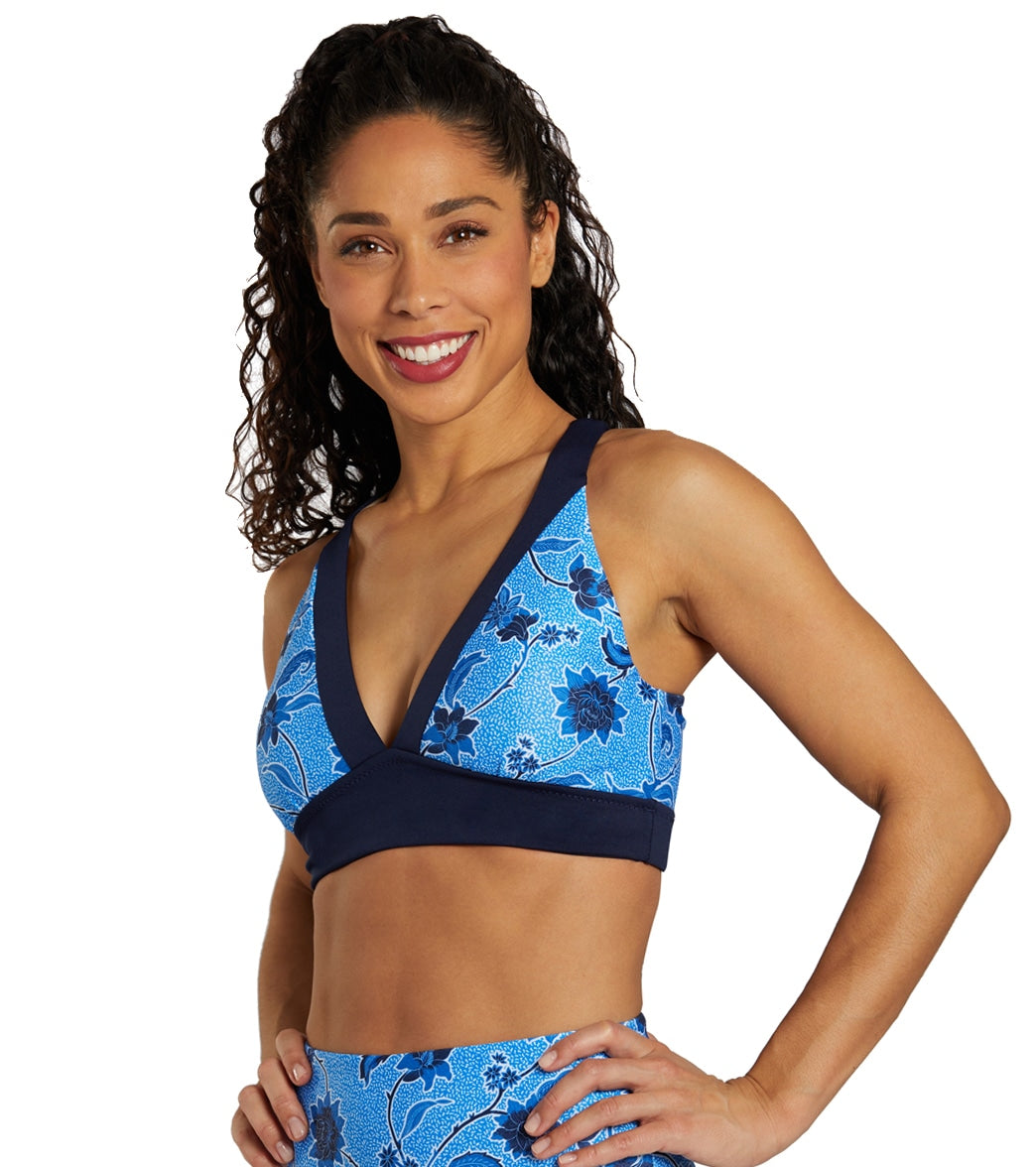 Dolfin Women's Printed V-Neck Bikini Top