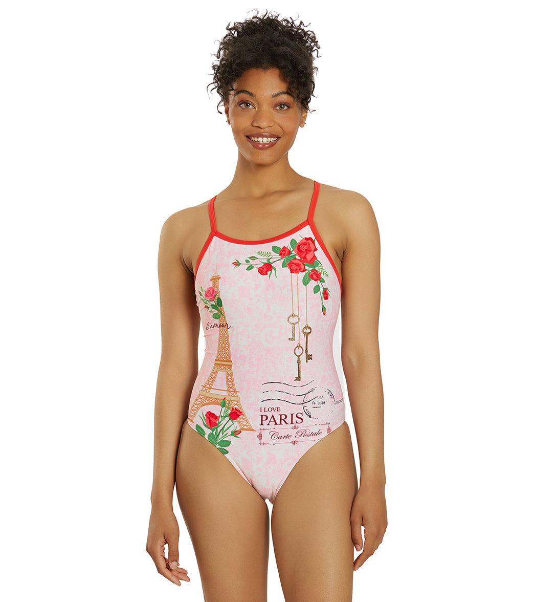 Sporti Paris Mon Amour Thin Strap One Piece Swimsuit (22-44) Mon Amour