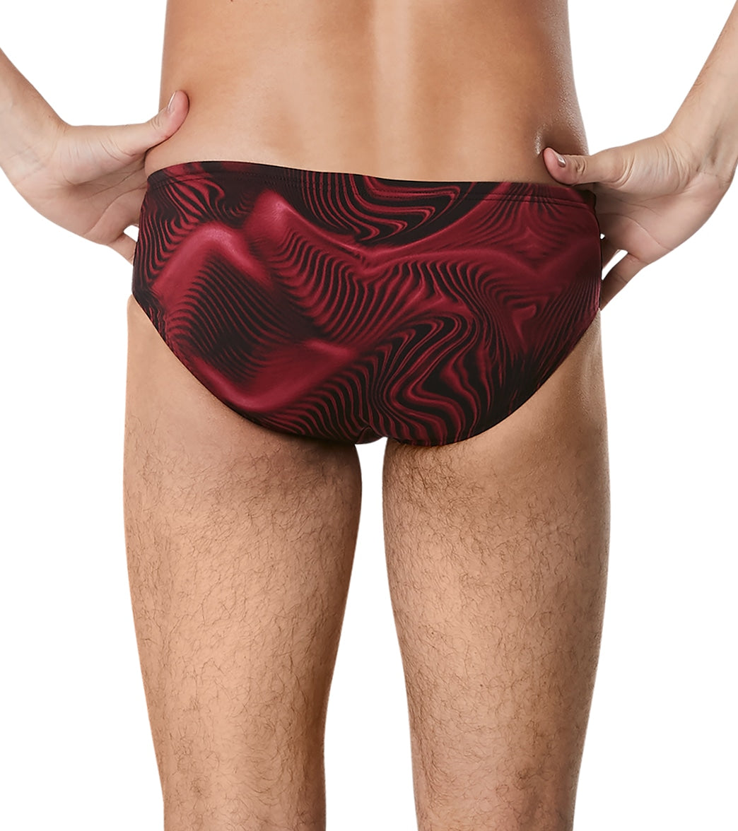 Speedo Men's Fusion Vibe Brief Swimsuit Speedo Maroon