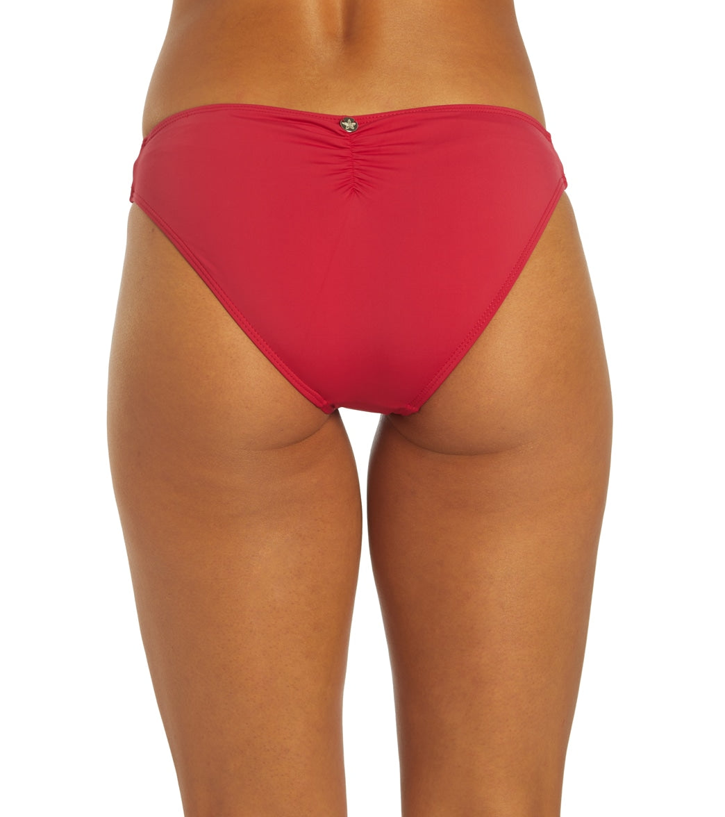 Quintsoul Women's Fashion Colours Mid Rise Lily Bikini Bottom Sangria