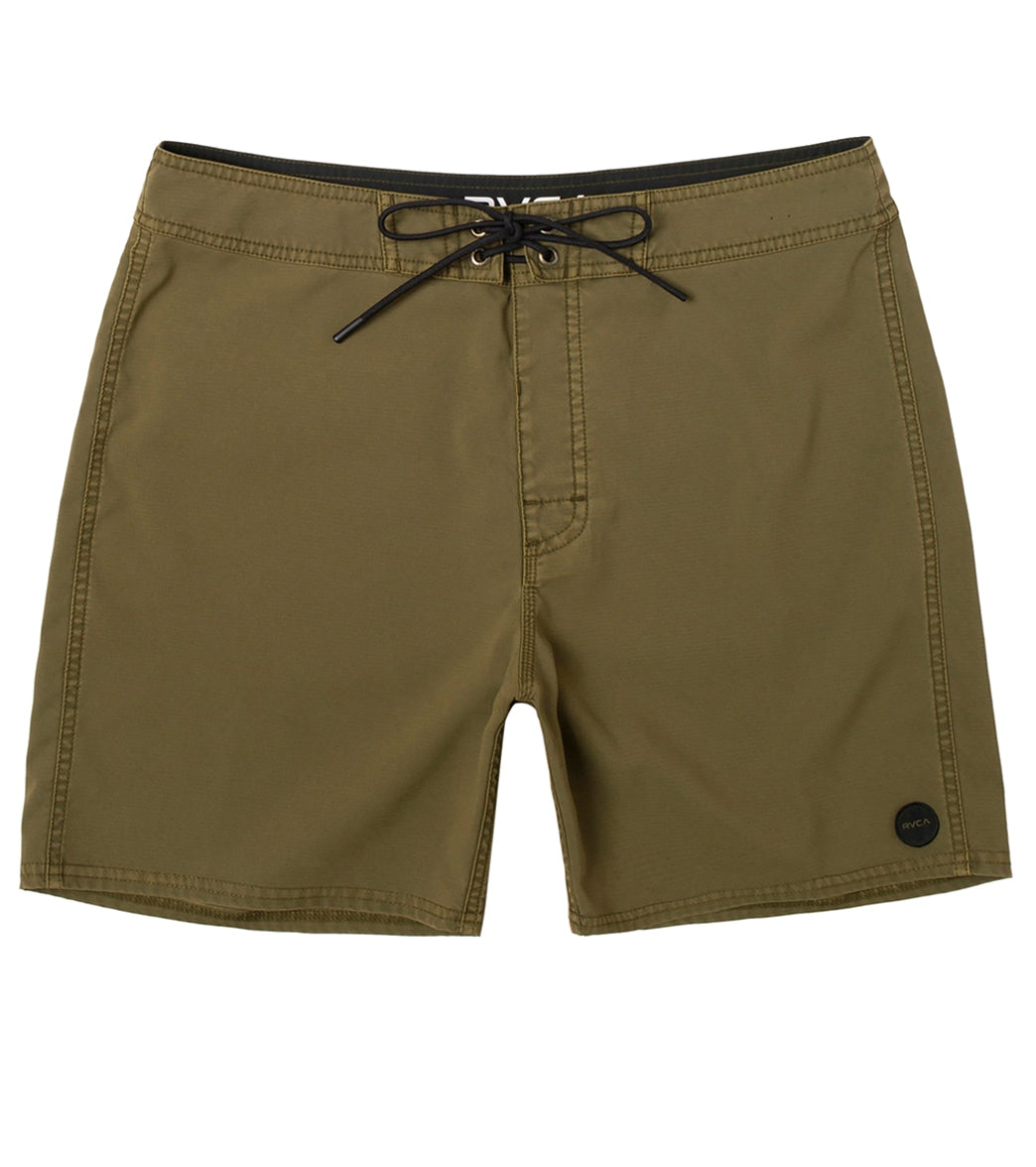 RVCA Men's 18 VA Pigment Swim Trunks Tobacco