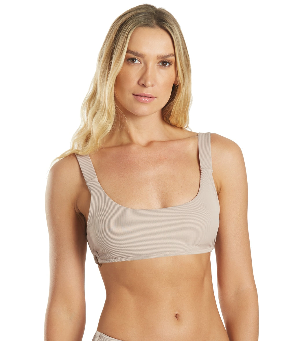 Quintsoul Women's Malibu Scoop Neck Bikini Top Bark