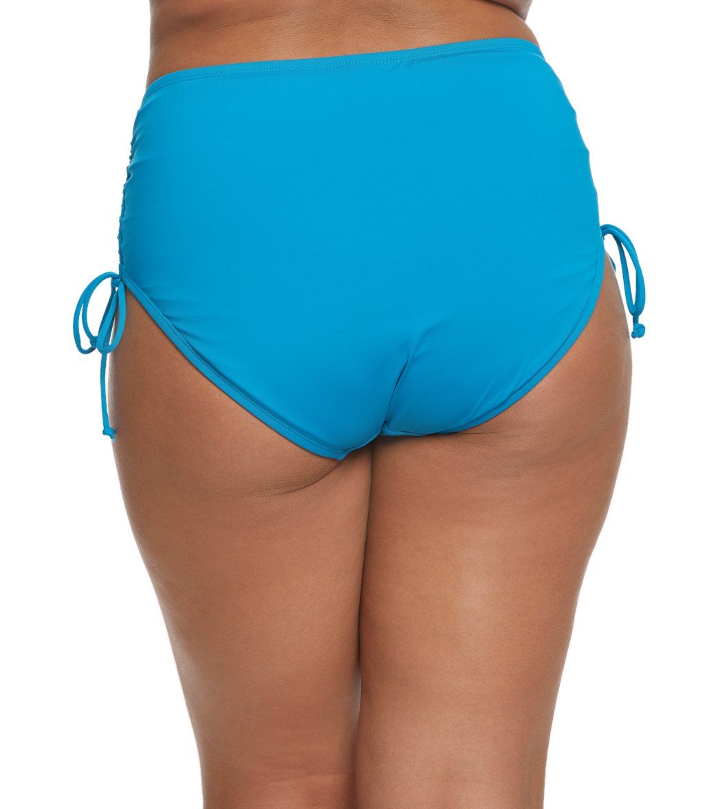 Beach House Plus Size Solid Hayden High Waisted Adjustable Side Bikini Bottom