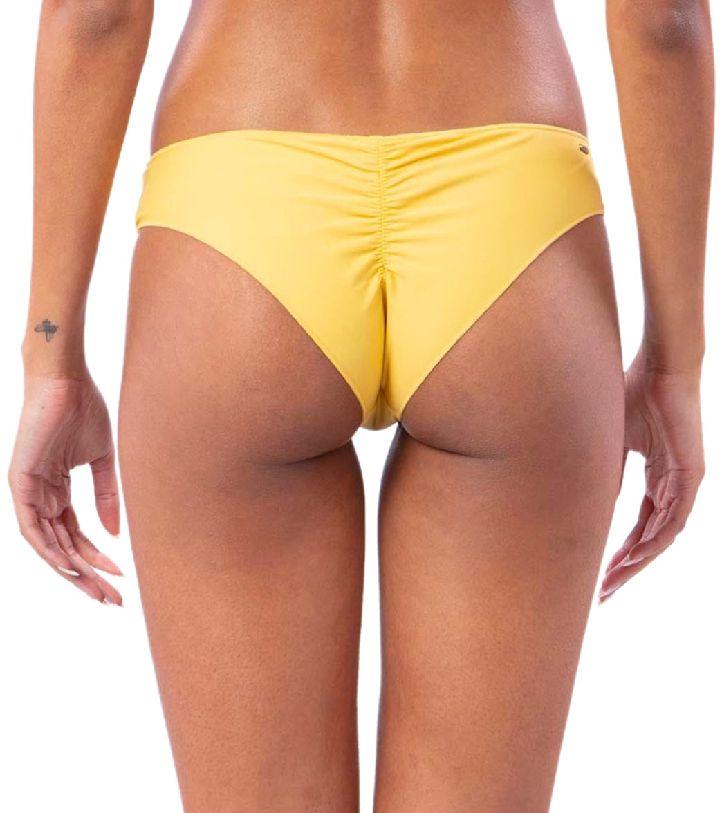 Rip Curl Classic Surf Eco Cheeky Bikini Bottom Gold