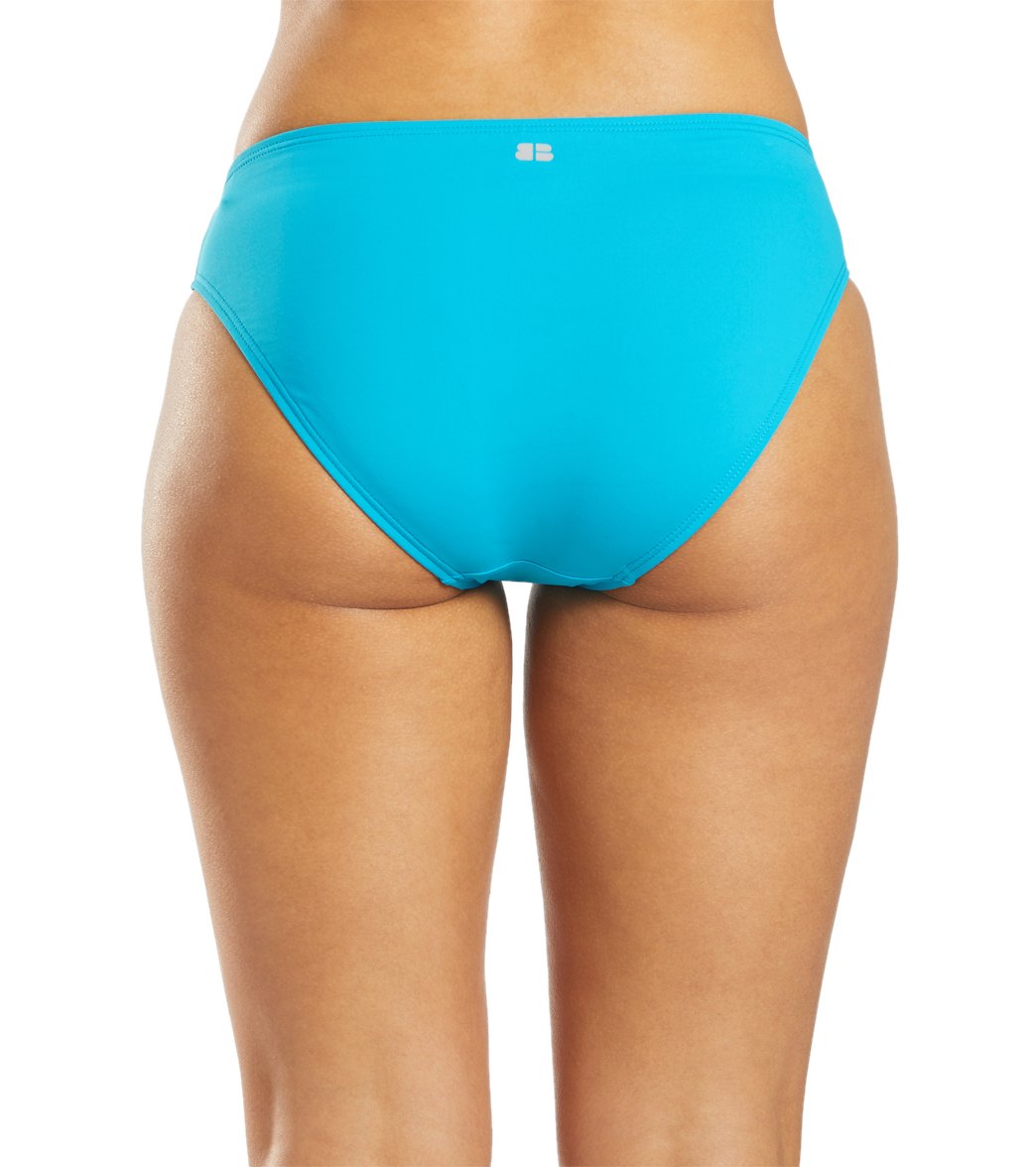 Beach House Solid Surface Bikini Bottom Coastal Jade