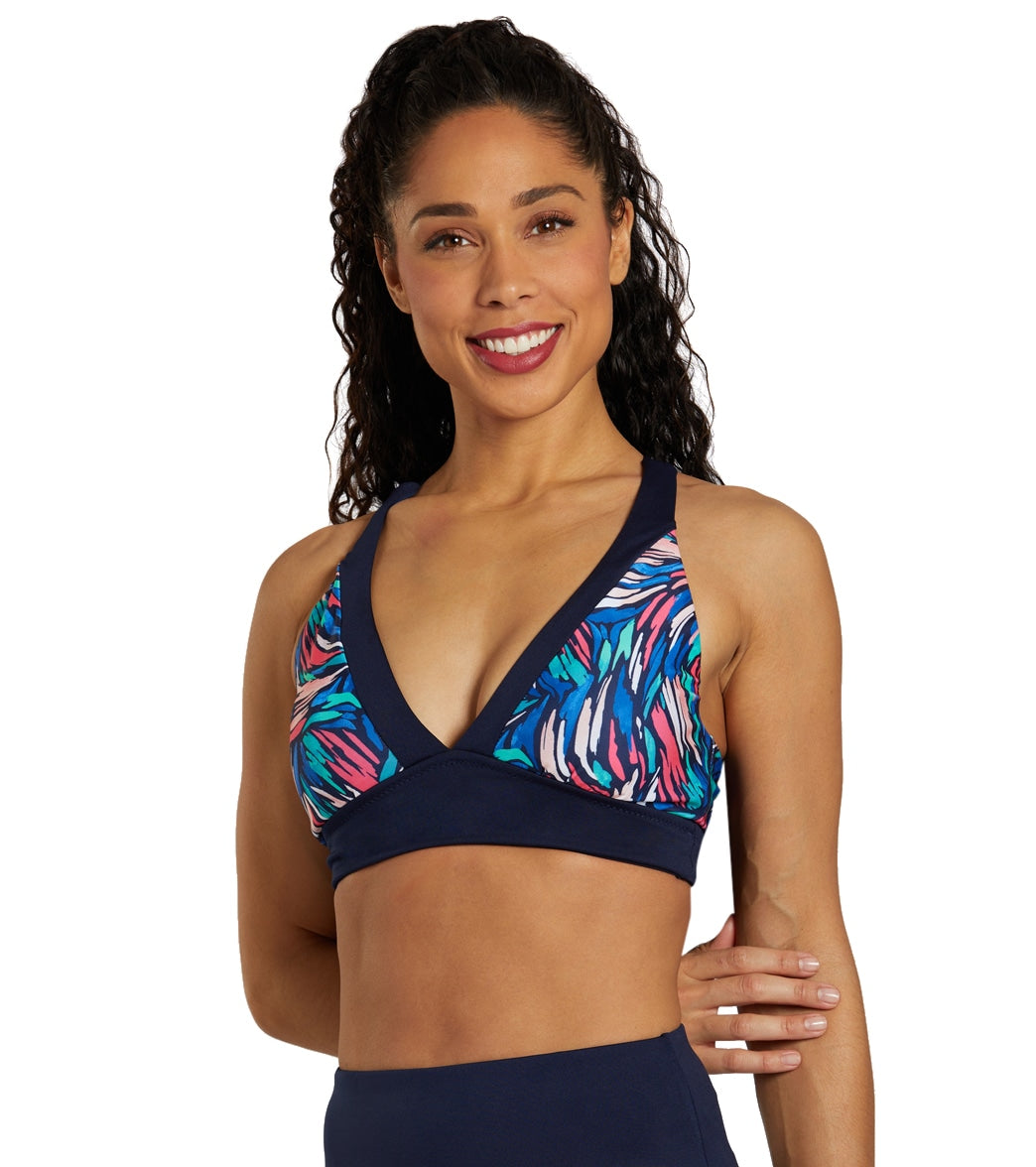 Dolfin Women's Printed V-Neck Bikini Top