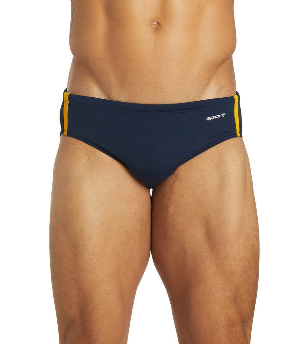 Sporti HydroLast Splice Brief Swimsuit (22-40) Navy/Gold