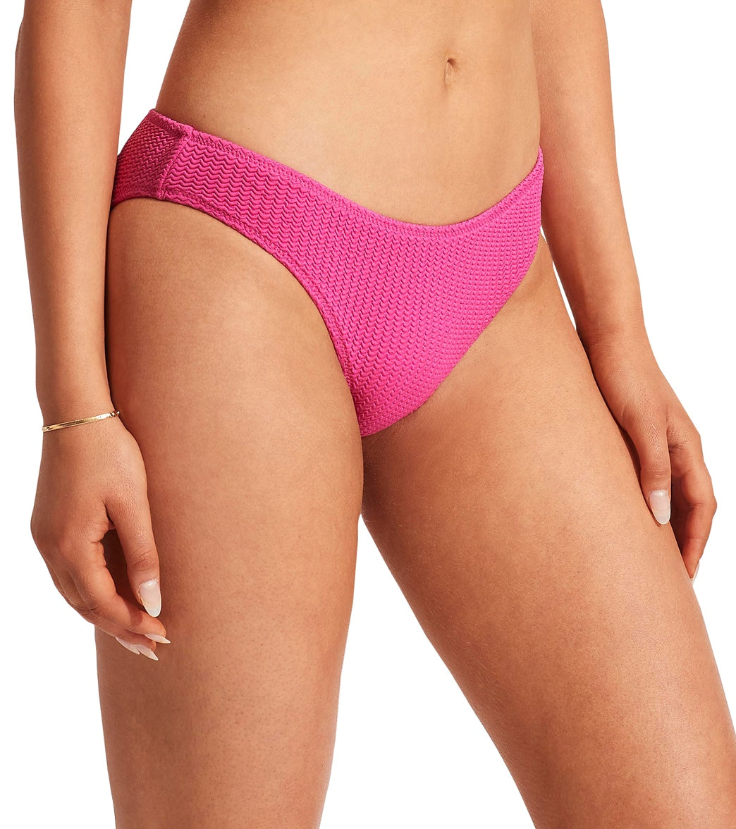 Seafolly Women's Sea Dive Hipster Bikini Bottom Fuchsia Rose