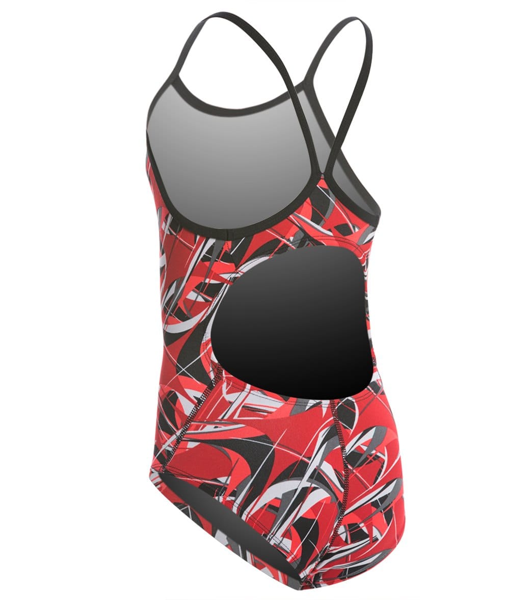 Dolfin Youth Reliance Predator V Back One Piece Swimsuit Red