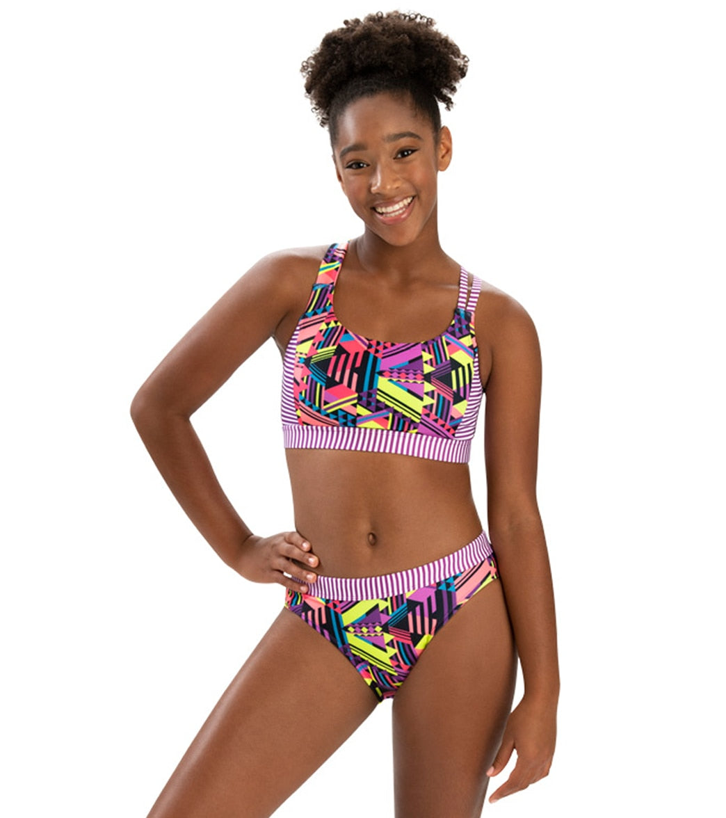 Dolfin Uglies Women's Asymmetrical Two Piece Work Out Swimsuit