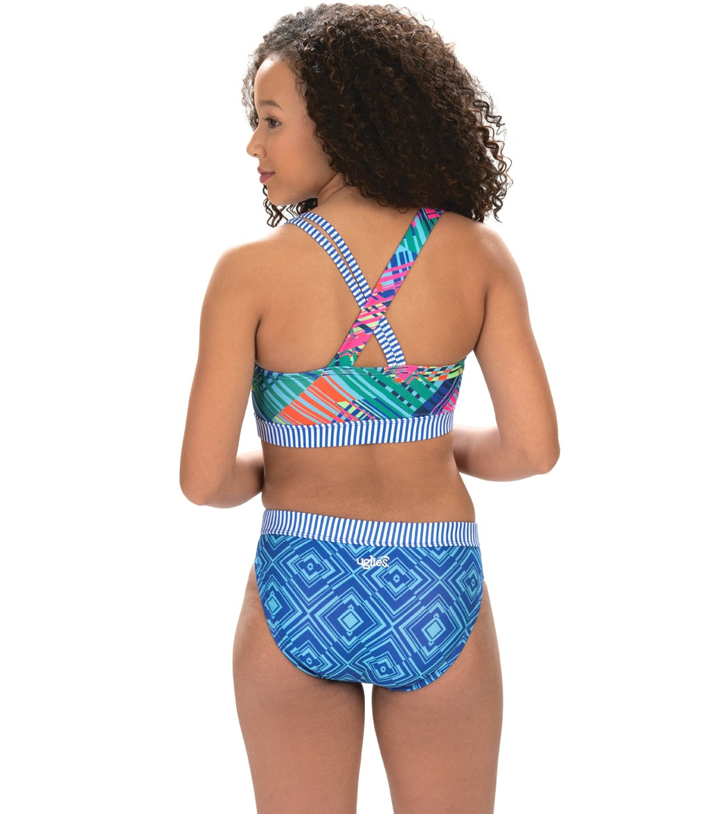 Dolfin Uglies Women's Asymmetrical Two Piece Work Out Swimsuit