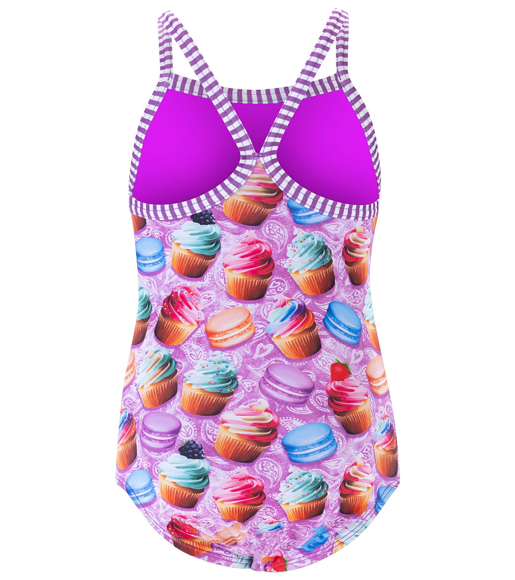 Dolfin Girls' Bon Appetit Printed One Piece Swimsuit (Little Kid) Bon Appetit