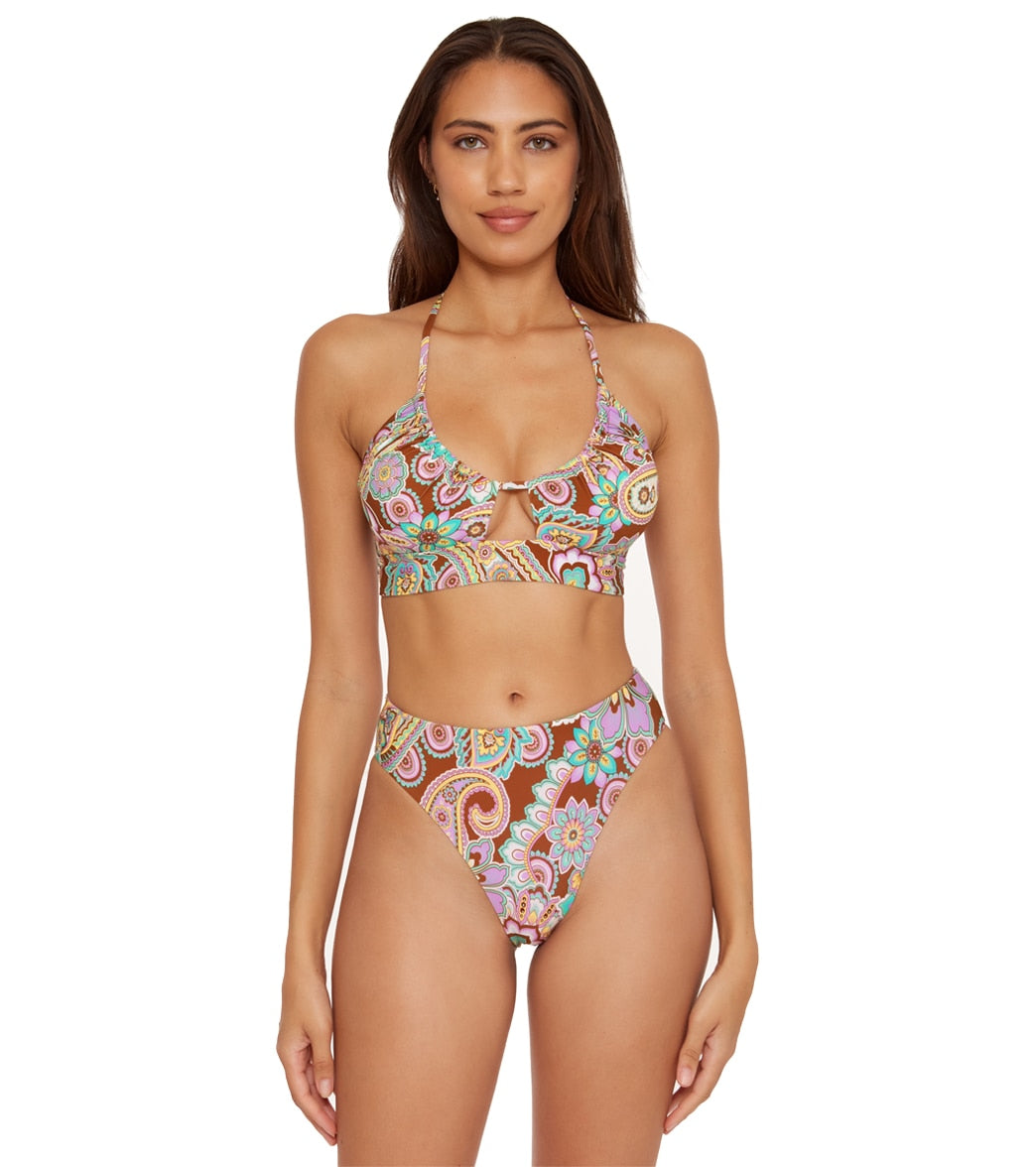 Becca Swim Women's Groovy French Reversible Bikini Bottom Multi