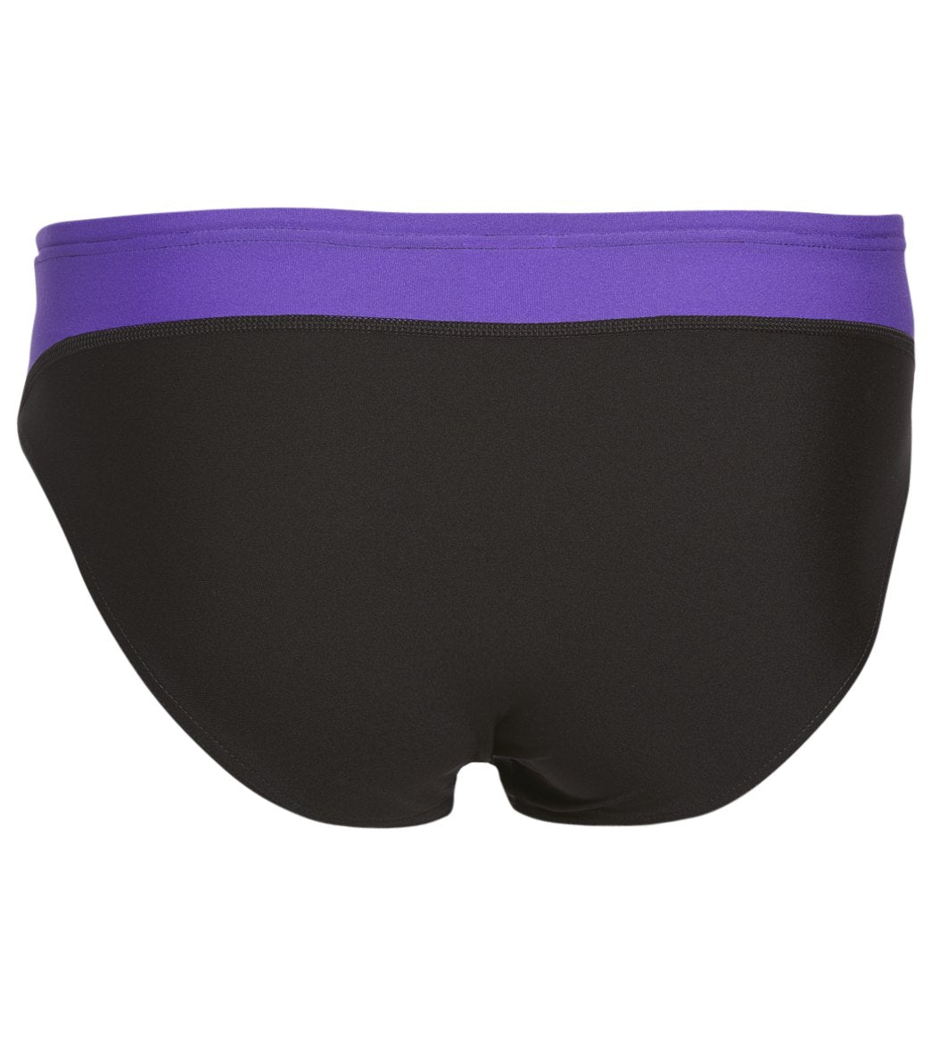 Speedo Launch Splice Endurance + Brief Swimsuit Black/Purple