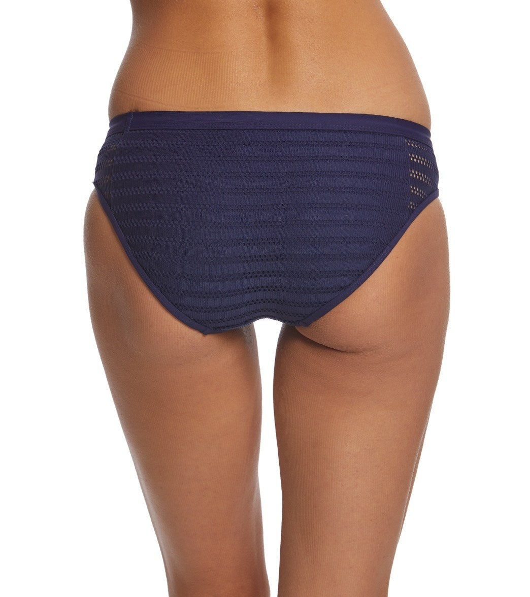 Anne Cole Crochet All Day Bikini Bottom Navy