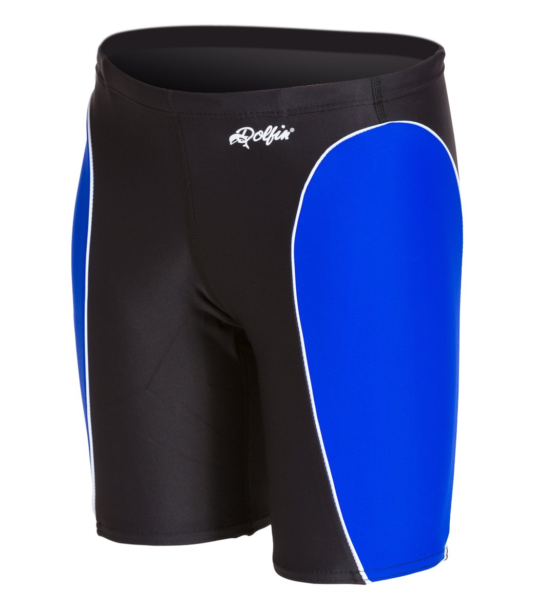 Dolfin Team Color Block Youth Jammer Swimsuit Black/Royal/White