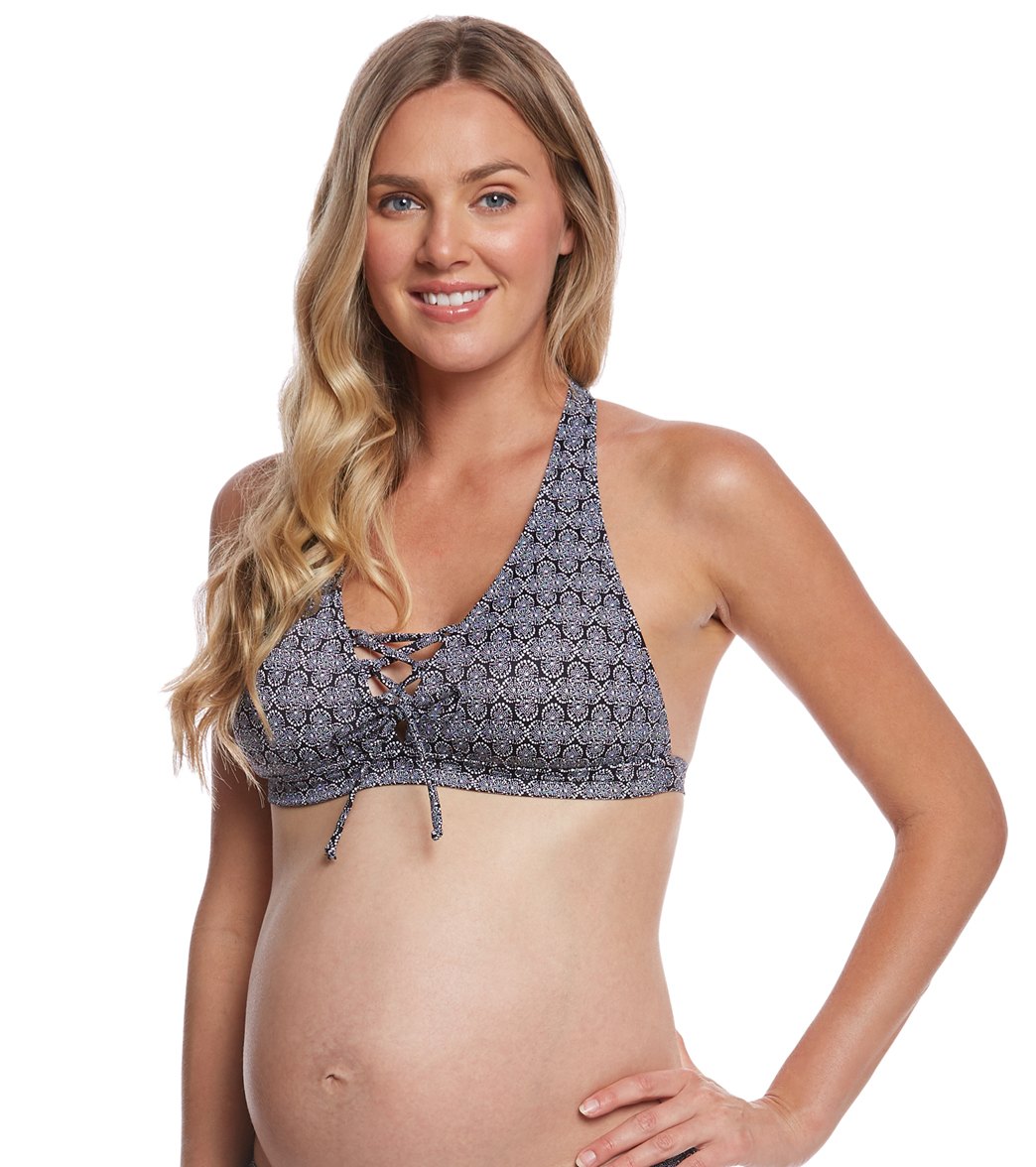 Prego Swimwear Maternity Daisy Dot Skirted Bikini Set