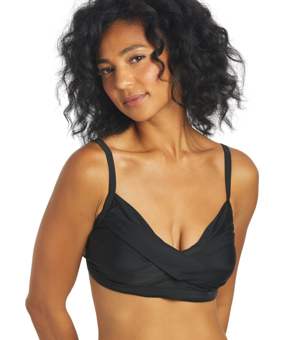 Sporti Twist Underwire Bikini Top Black