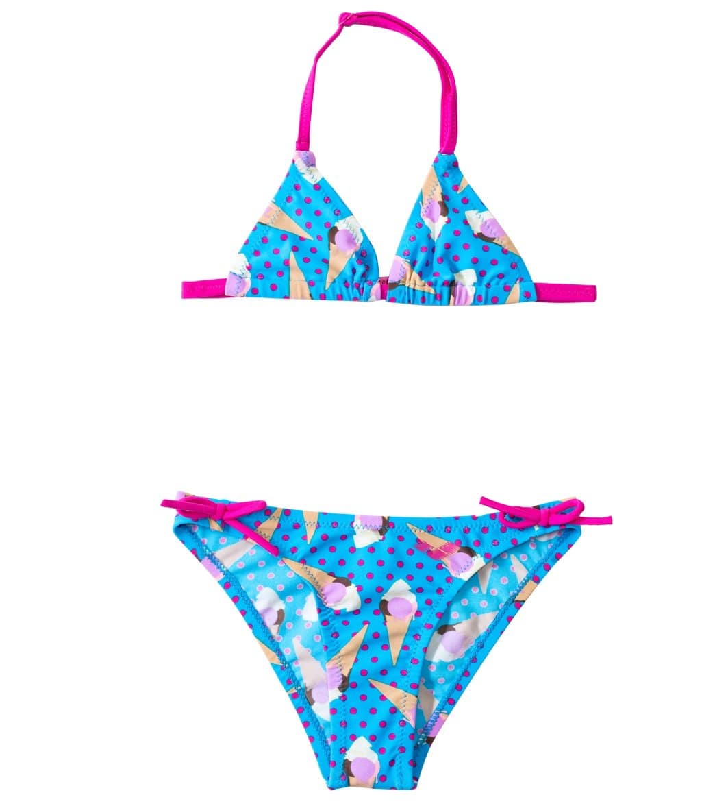 Arena Girls' Ice Cream Triangle Bikini Swimsuit Set