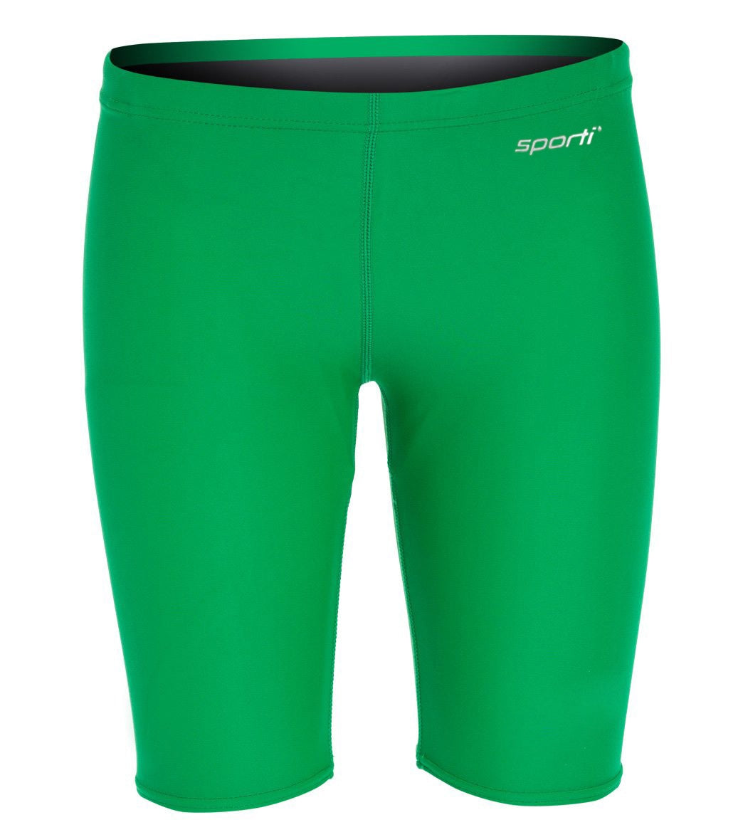 Sporti Solid Compression Jammer Swimsuit Youth (22-28) Green