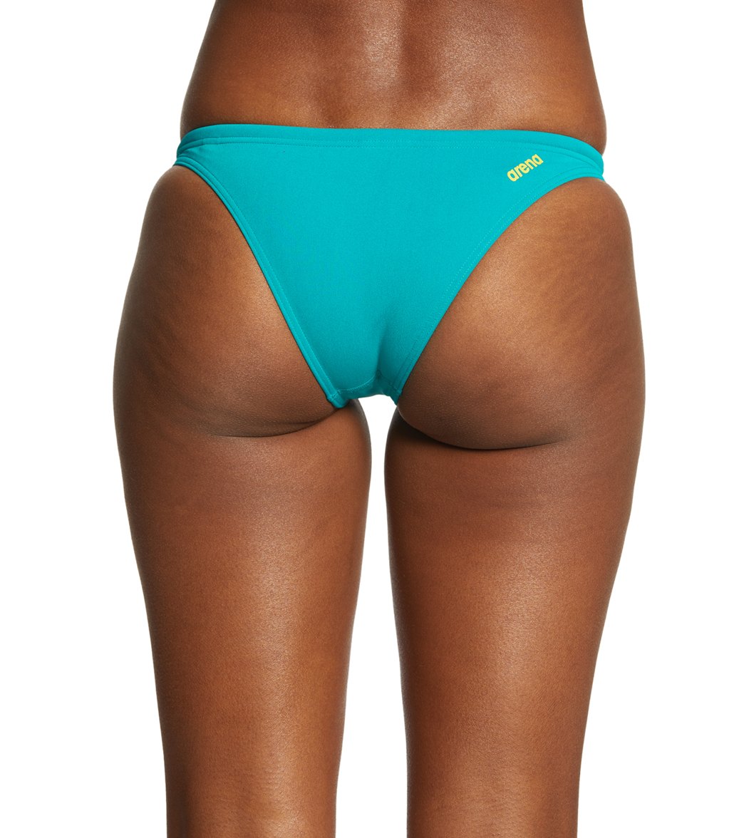 Arena Women's Rulebreaker Free Bikini Bottom Persian Green/Yellow Star