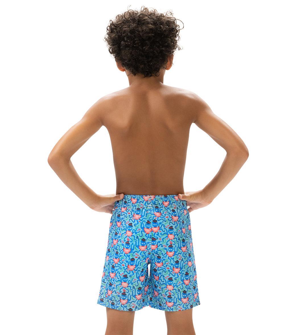 Dolfin Boys' The Captain Printed Swim Trunk (Little Kid) The Captain