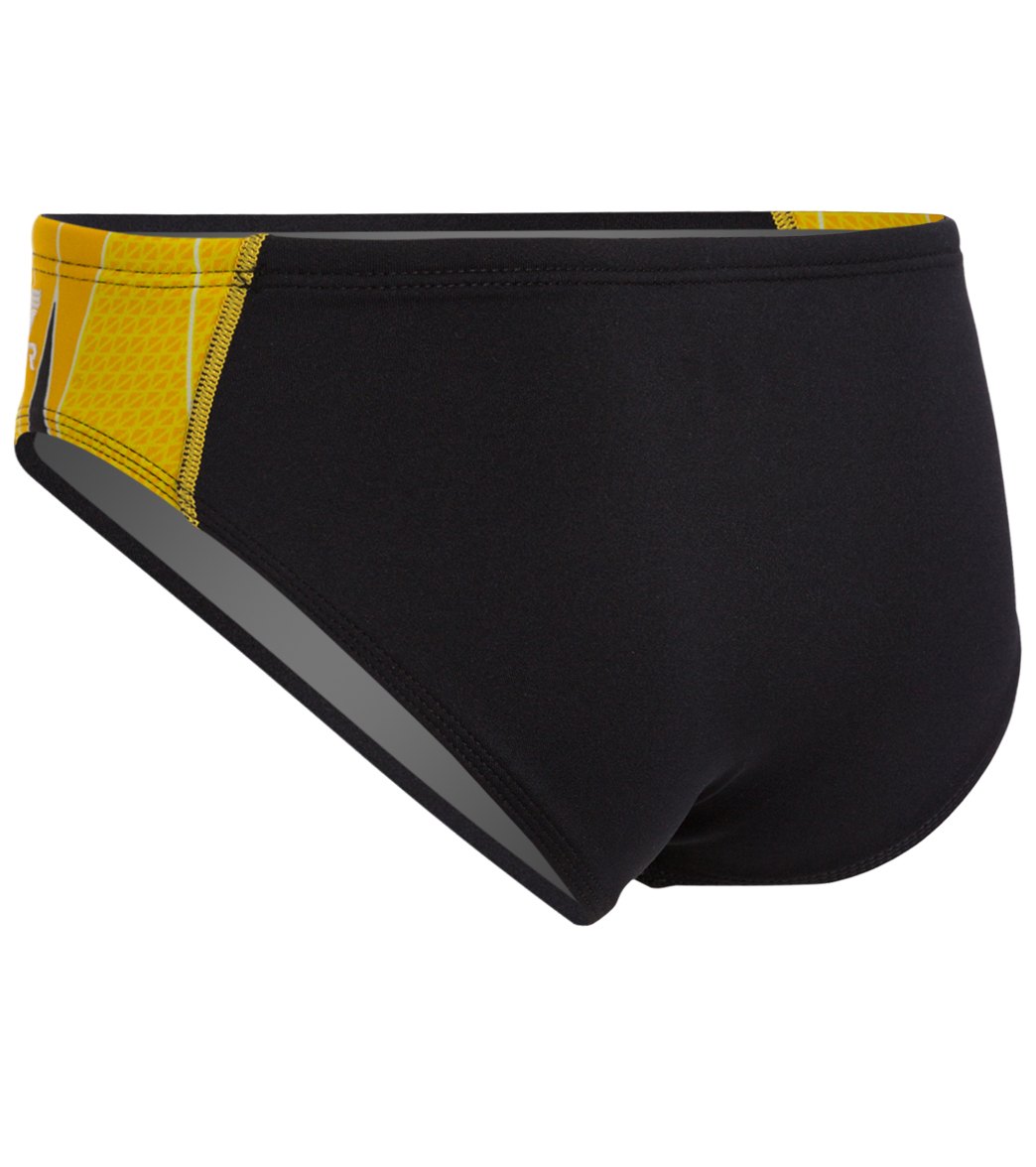 TYR Phoenix Splice Racer Brief Swimsuit Black/Gold