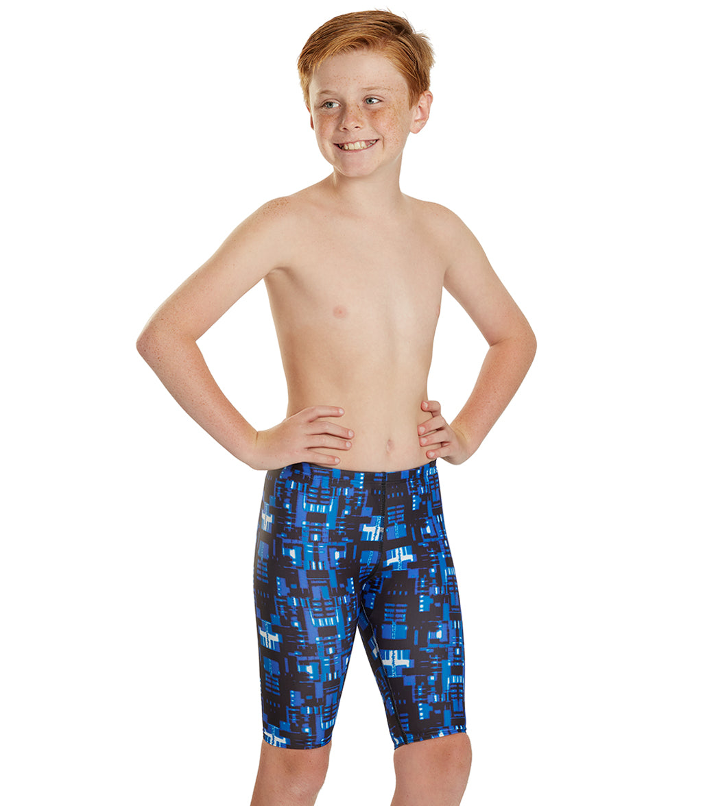 iSwim Varsity Blur Jammer Swimsuit Youth (22-28) Blue