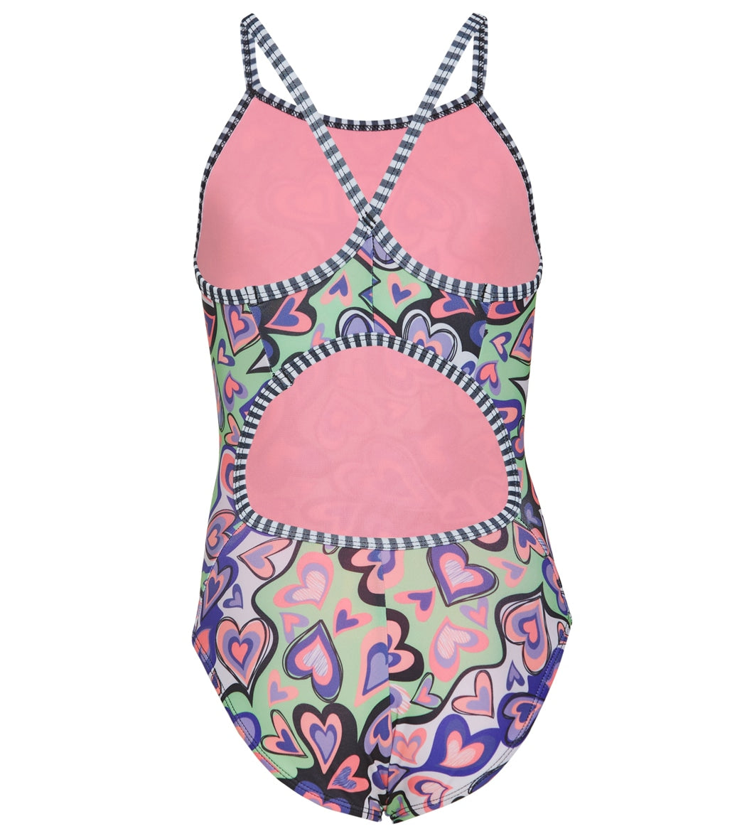 Dolfin Girls' Printed One Piece Swimsuit (Big Kid)