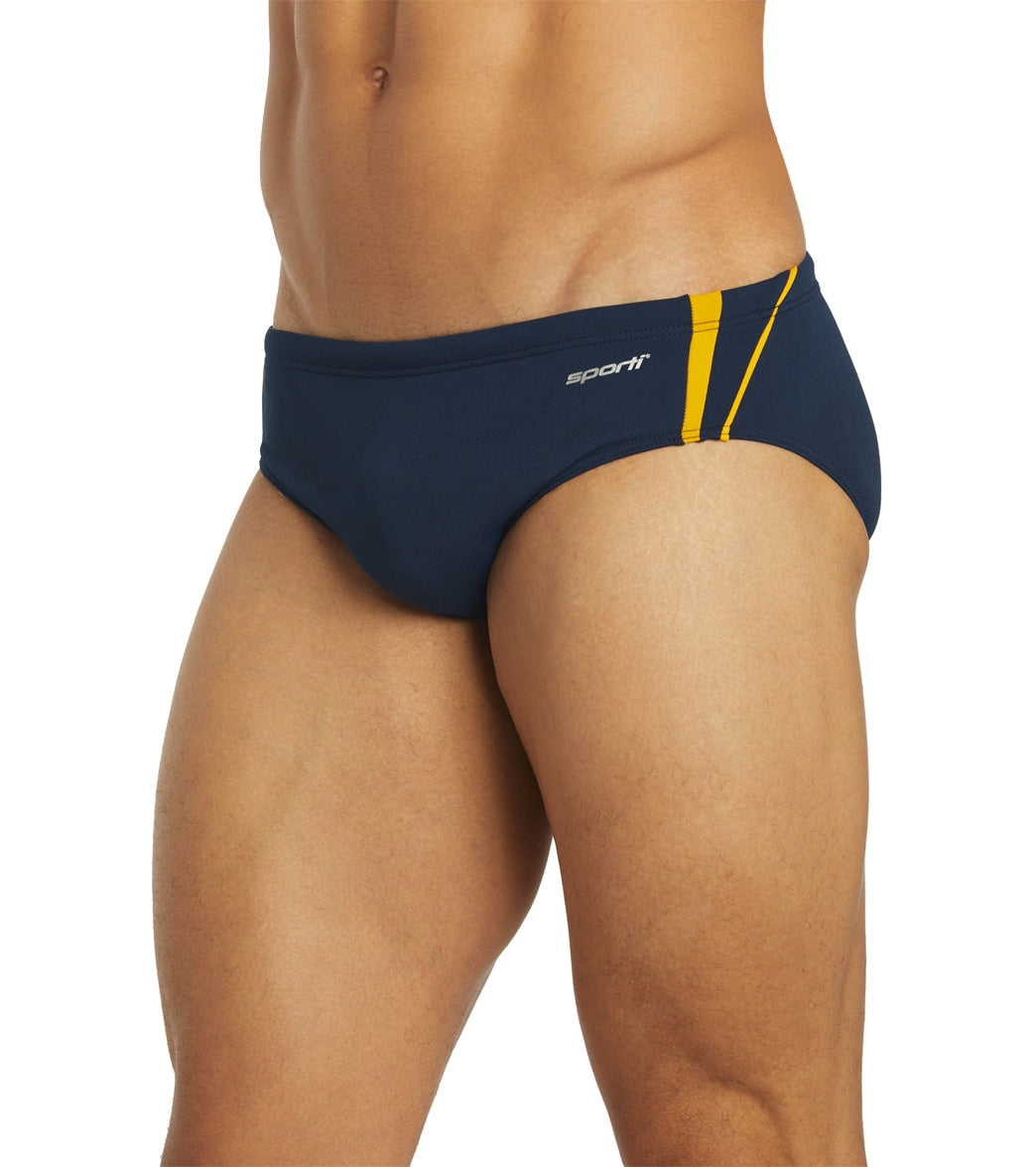 Sporti HydroLast Splice Brief Swimsuit (22-40) Navy/Gold