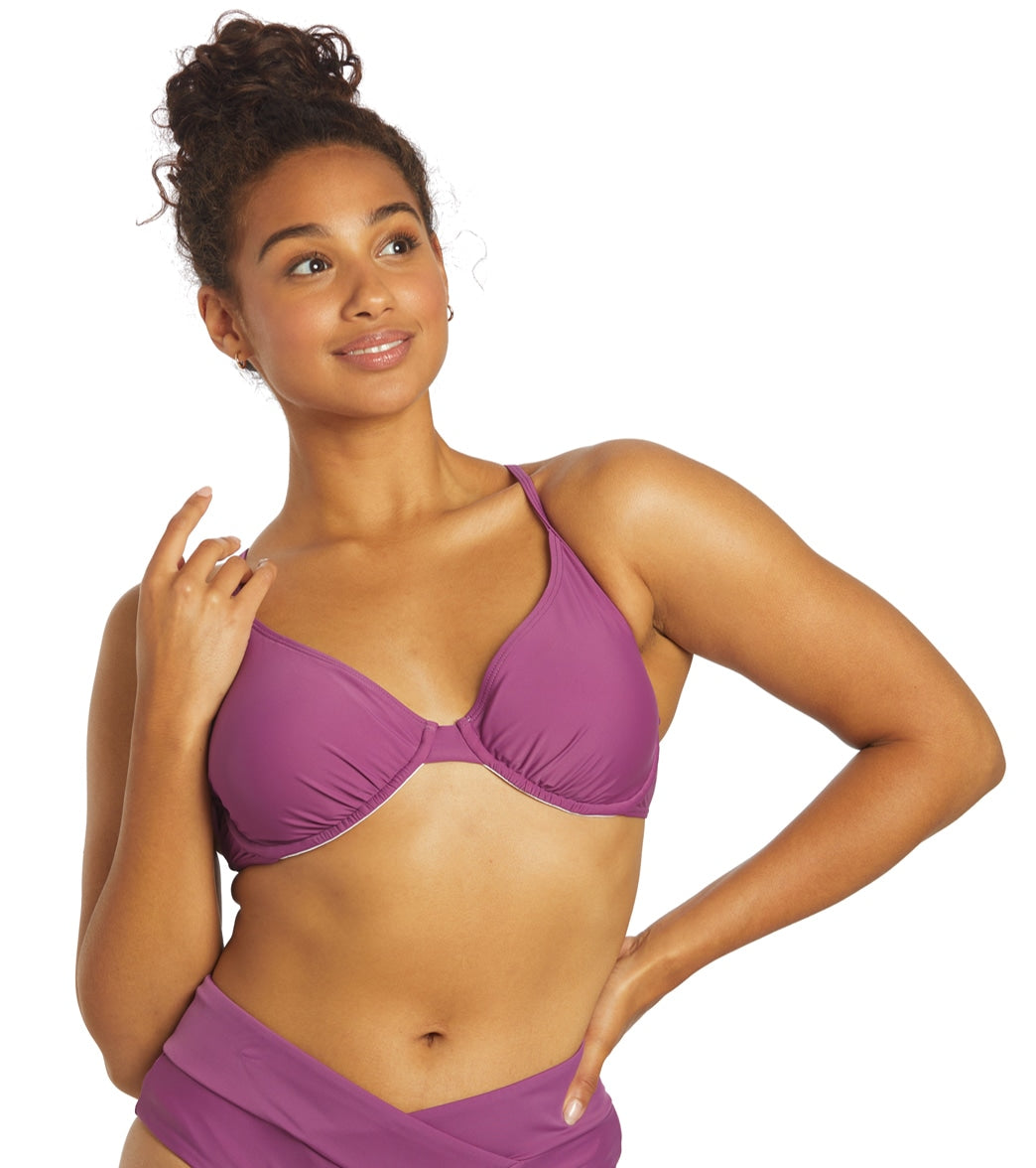 Sporti Solid Underwire Bikini Top (D/DD/E/F)  Amethyst