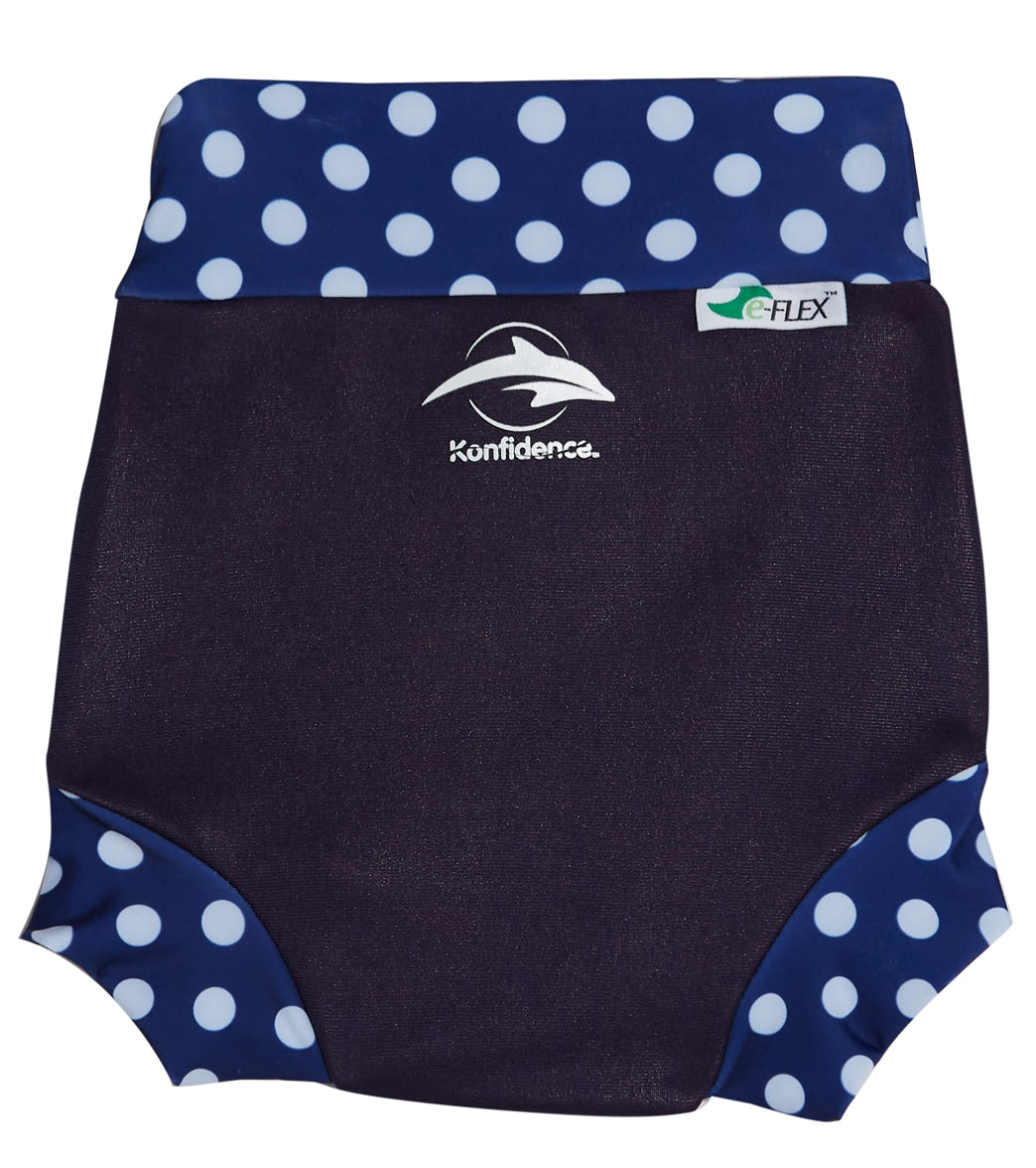 Konfidence Splashy Nappy w E-flex (Baby, Toddler) Navy Polka Dot