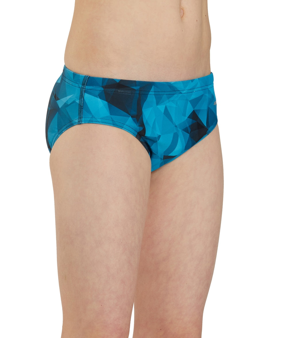 Sporti Fractalicious Brief Swimsuit Youth (22 - 28) Blue