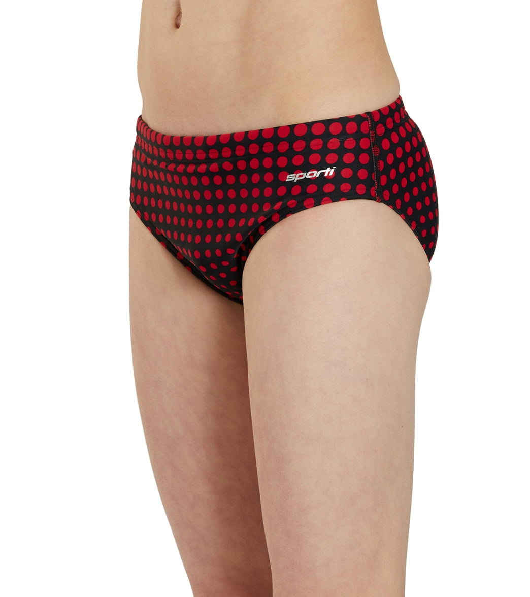 Sporti Molecule Brief Swimsuit Youth (22 - 28) Red/Black