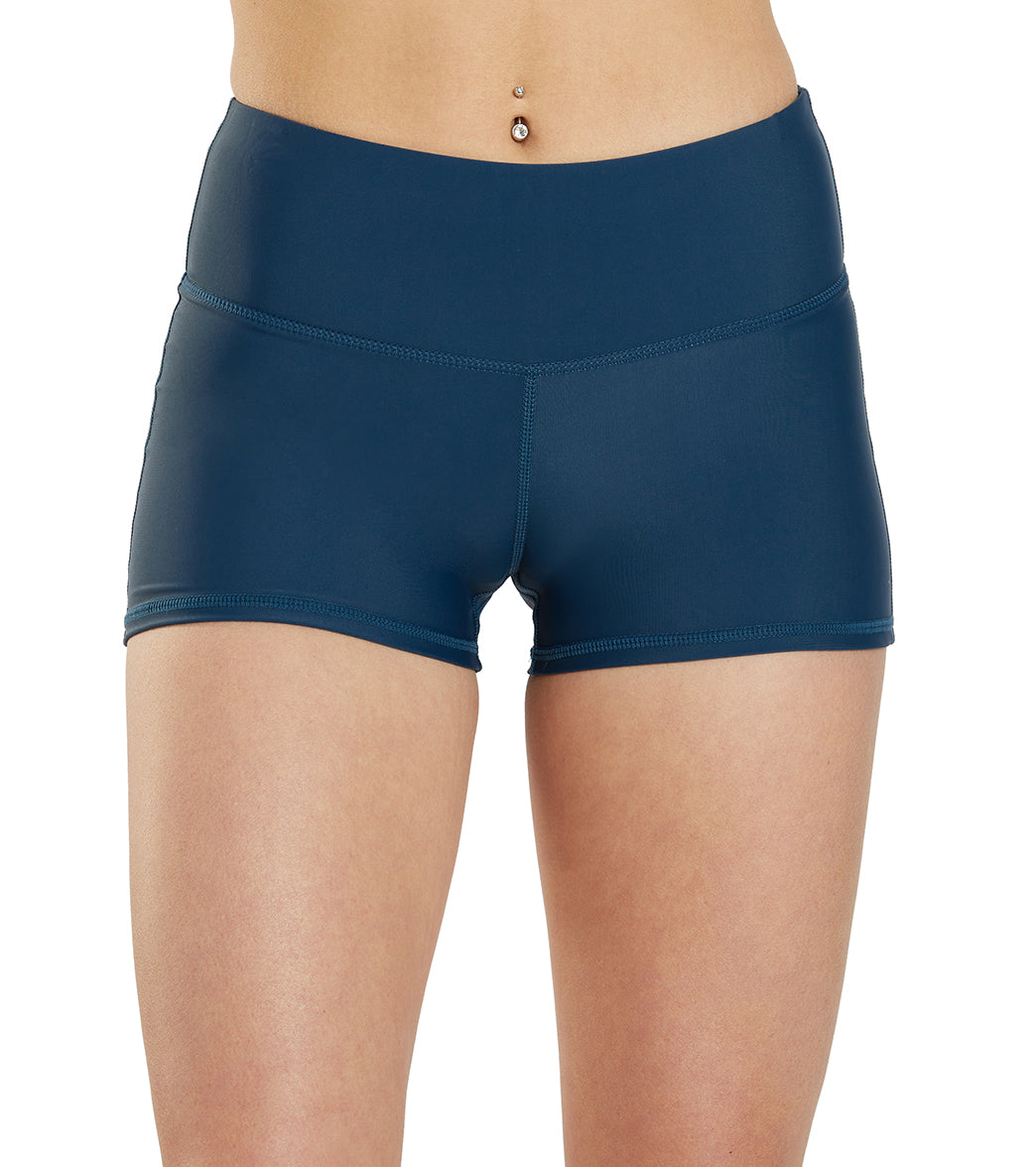 Sporti Active Solid 2.25 inseam Boyshort Stone Blue